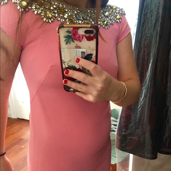 Marchesa couture pink cocktail bejeweled dress - Picture 5 of 5